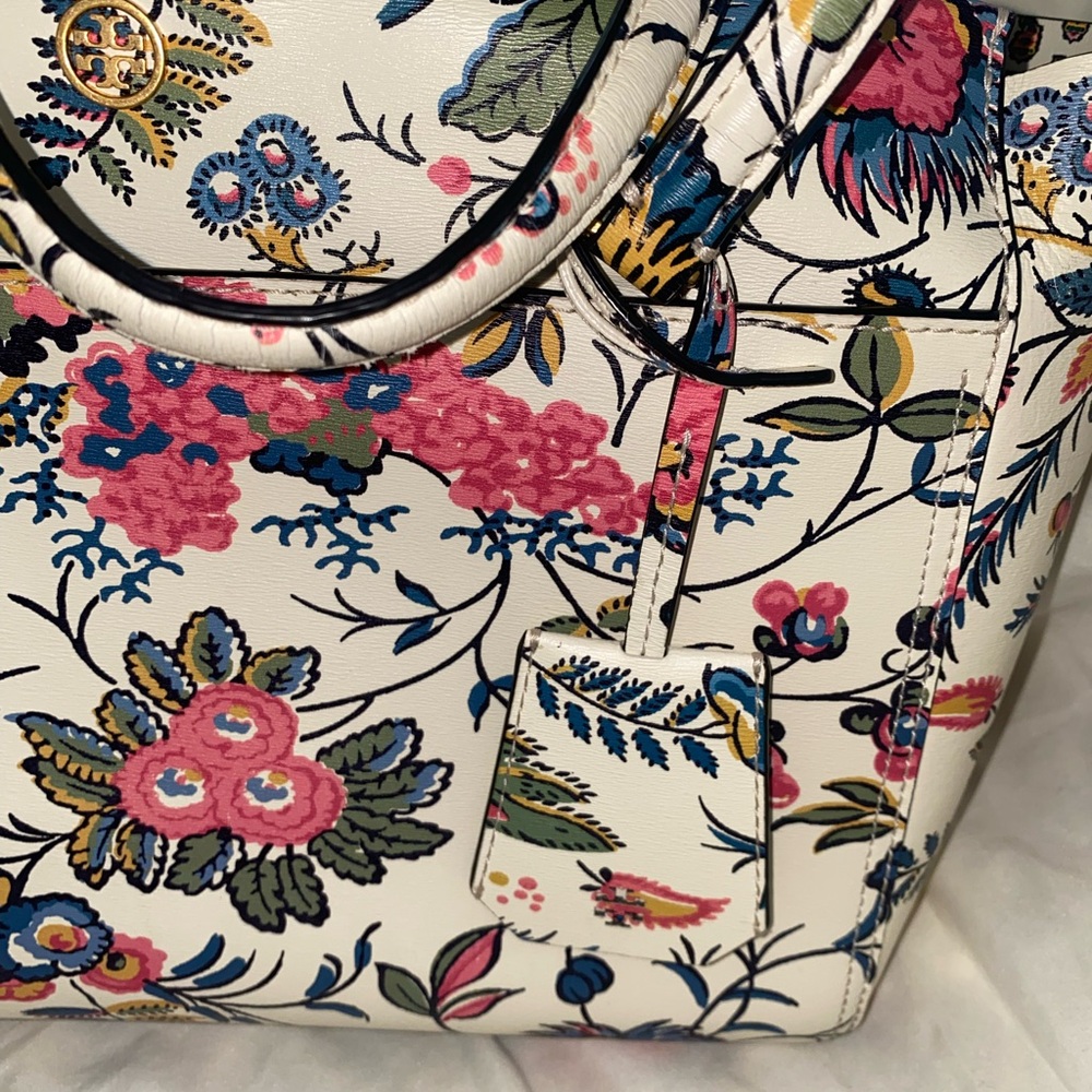 Tory Burch Parker Multicolor Floral Tote Bag - Picture 4 of 8